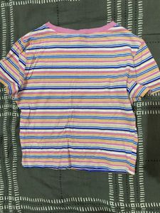 H&amp;M Striped Crop Top