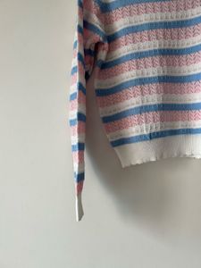 Striped Knit Pullover Sweater