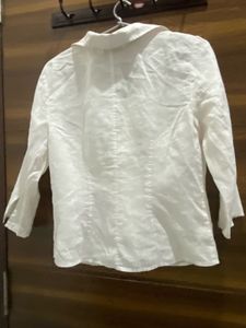 Elegant White Linen Shirt