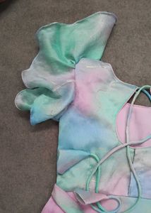 New Pastel Tie-Dye Dress long full length