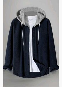 Hooded Corduroy Shirt Jacket