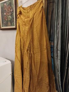 Mustard Yellow Embroidered Indian Outfit
