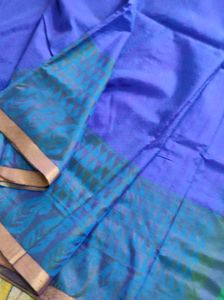 Blue And Green uppada silk Saree