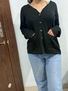 Black Cardigan with pocket