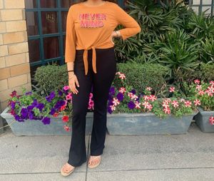 Vero Moda Orange 'Never Mind' Tee