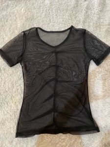 Black Mesh Top