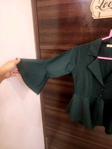 Brand NEW Green Peplum TOP