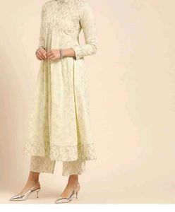 Libas Women Pure Cotton Kurta Palazzo Set