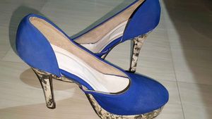 Blue Platform Heels