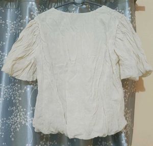 Ivory Puff Sleeve Top