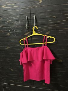 Magenta Crop Top