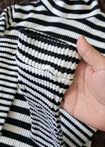 Striped Turtleneck Sweater