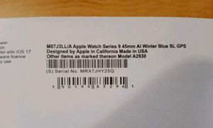 Apple silver alluminium series 9 Watch