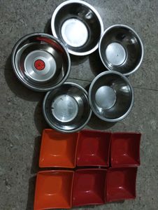Mixed Bowl Set - Metal &amp; Square Dishes