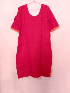 RED EMBROIDERED KURTA AND DUPATTA