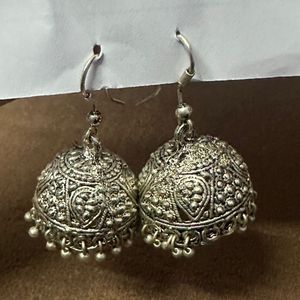 Silver Jhumka