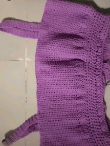 Cute Purple Crocheted Tanktop