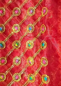 RED &amp; GOLD  CHUNNI/CHUNRI