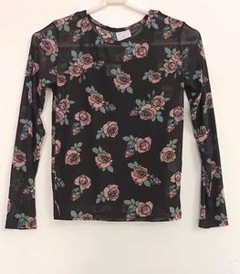 Floral Mesh Top