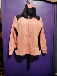 Pink &amp; Black Zip-Up Hoodie