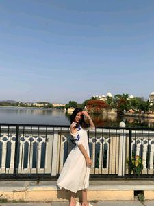 White Embroidered Midi Dress