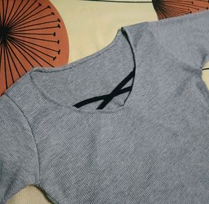 Stylish Grey Top For Girls/women💜🖤