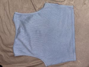 Blue Crop Tank Top
