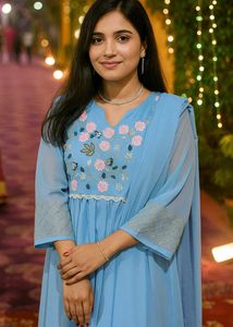 Stylish Blue Pant Suit