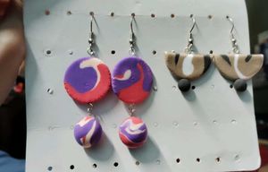 Weightless Handmade Air Dry Clay Earrings