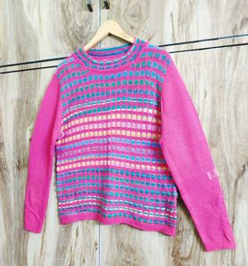 Colorful Knit Pullover Sweater size-40
