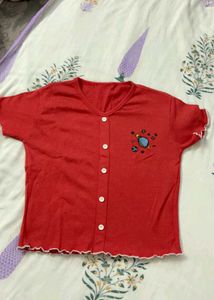 Set Of 4 Cute Crop Tops With 1 Gym Top