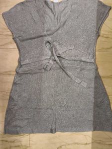 Sparkly Silver Mini Dress