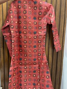 Red Printed Kurta
