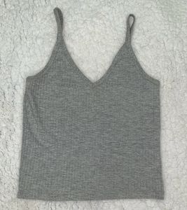 perfect fitted grey tank top