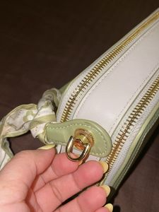 White/Green Bag