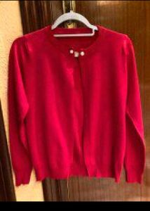 korean Red Knit Cardigan
