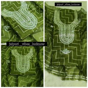 Jaipuri Gota Patti Dress Material Pure Cotton