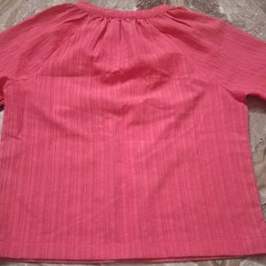 Pink Button-Down Top