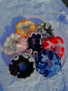 Cute Handmade Crocheted Scrunchies