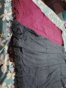 Maroon &amp; Black Laced Underskirt