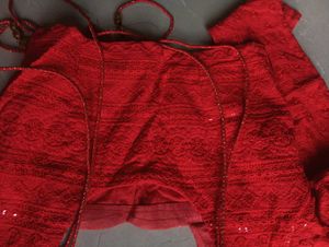 Red Embroidered Lehenga Choli