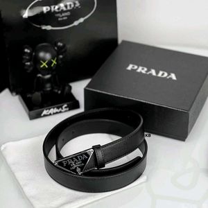 Prada Black Leather Belt