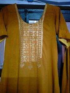 Mustard Kurta Set