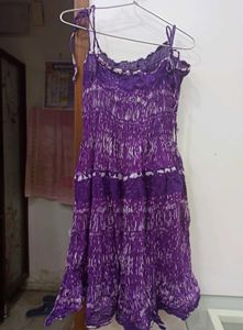 Purple Tie-Strap Sundress