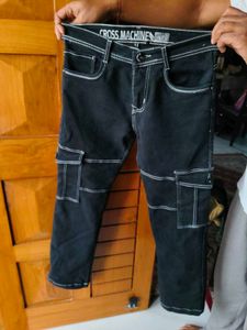 Cool Black Cargo Jeans