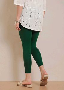 High Ankle Length Dark Spring Green Leggings