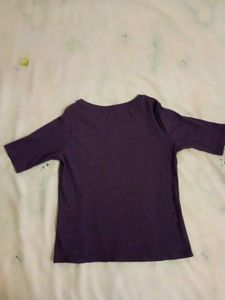 Purple Short Sleeve Top