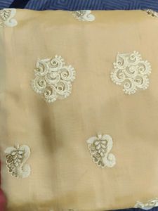 Golden Colour Embroidery Suit With Inner Piece