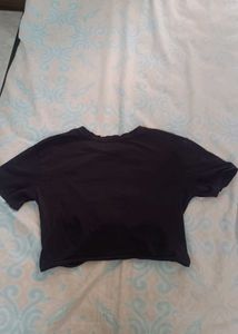 Black Crop Top with Twist