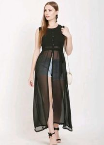 Chic Black Sheer Dress
